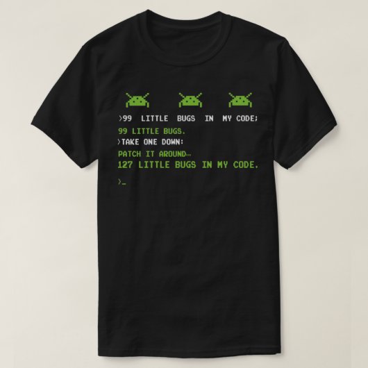 Bugs in Code Computer Science Coder Programmer T-shirt (Design voorkant)