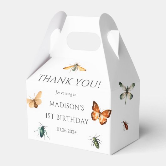 Bugs & Insecten Boy Verjaardagsfeest Bedankdoosjes (Voorkant Zijde)