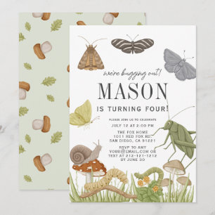 Bugs & Insecten Paddenstoel Jongen Verjaardag Kaart