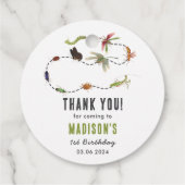 Bugs & Insecten verjaardagsfeestje Bedankjes Labels (Achterkant)