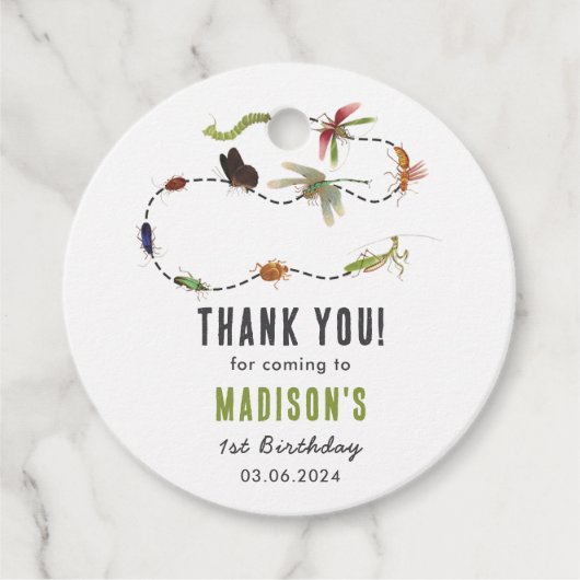 Bugs & Insecten verjaardagsfeestje Bedankjes Labels (Voorkant)