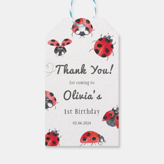 Bugs & Insecten  verjaardagsfeestje Cadeaulabel (Achterkant)