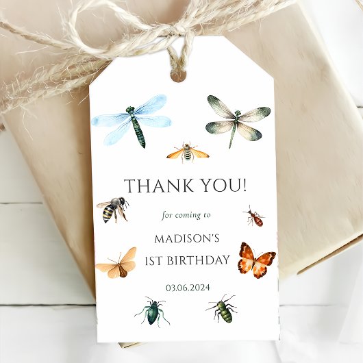 Bugs & Insecten verjaardagsfeestje Cadeaulabel