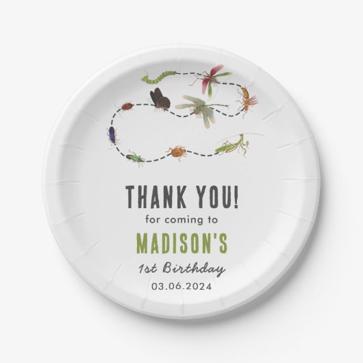 Bugs & Insecten  verjaardagsfeestje Papieren Bordje (Voorkant)
