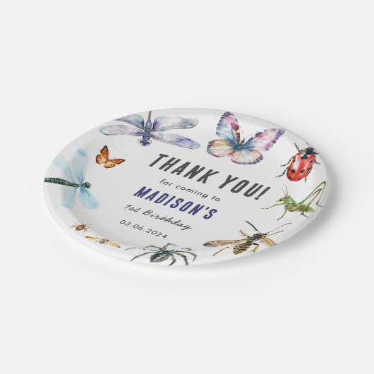 Bugs & Insecten verjaardagsfeestje Papieren Bordje (Gekanteld)