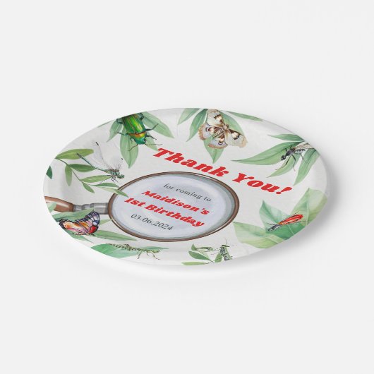 Bugs & Insecten verjaardagsfeestje Papieren Bordje (Gekanteld)