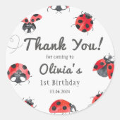 Bugs & Insecten verjaardagsfeestje Ronde Sticker (Voorkant)