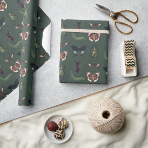Bugs & Insecten Vintage Jongens Verjaardag Groen Cadeaupapier