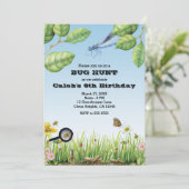 Bugs! Insectenjacht buitenshuis verjaardagsfeest Kaart (Staand voorkant)