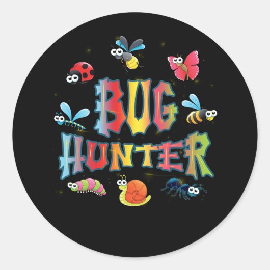 Bugs Insects Ladybug Biologist Entomology Student Ronde Sticker (Voorkant)
