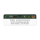 Bugs & Insects Return Address Etiket (Voorkant)