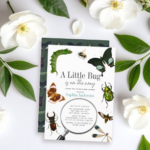 Bugs & Insects Vintage Jongens Baby Shower Kaart