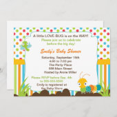 Bugs Invitation Unisex Baby shower Kaart (Voorkant / Achterkant)