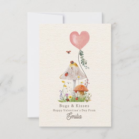 Bugs & Kisses Ladybug Classroom Valentijn Kaart (Voorkant)