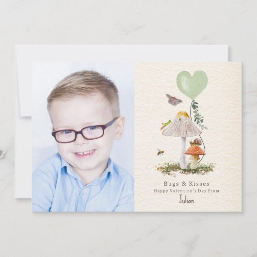 Bugs & Kisses Mushroom Classroom Valentijn Kaart (Voorkant)