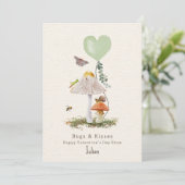 Bugs & Kisses Mushroom Classroom Valentijn Kaart (Staand voorkant)