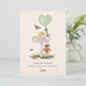 Bugs & Kisses Snail Mushroom Valentijn Foto (Staand voorkant)