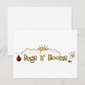 Bugs "n" Blooms ・ Wordart Briefkaart (Voorkant / Achterkant)