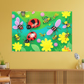 Bugs 'n' Kleurrijke knuffels Canvas Afdruk (Insitu (Woonkamer))