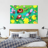 Bugs 'n' Kleurrijke knuffels Canvas Afdruk (Insitu (Slaapkamer))