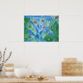 Bugs op bladeren Waterverf Poster (Keuken)