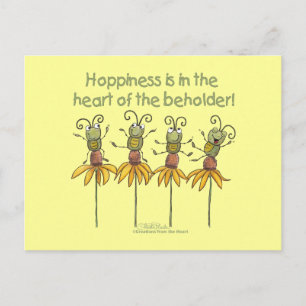 Bugs op bloemen briefkaart