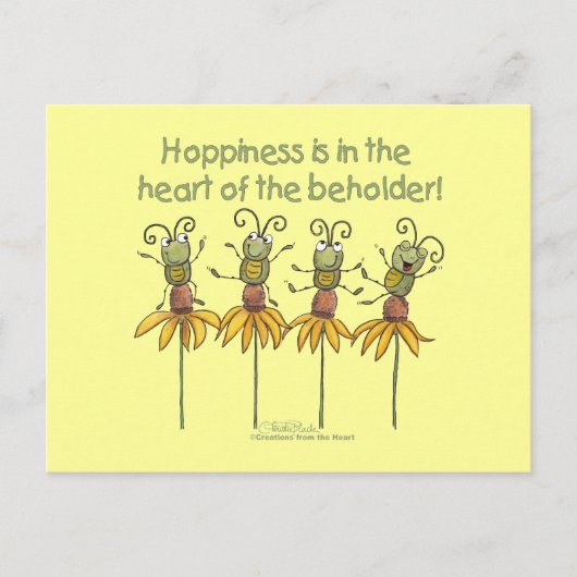 Bugs op bloemen briefkaart (Voorkant)