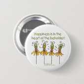 Bugs op bloemen ronde button 5,7 cm (Voorkant /achterkant)