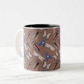 Bugs Pattern Tweekleurige Koffiemok (Voorkant links)