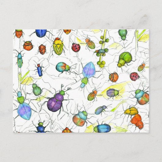 Bugs snijdt kraaiende bladeren van twijndraden briefkaart (Voorkant)