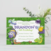 Bugs Theme Kinder Partij Uitnodiging (Staand voorkant)