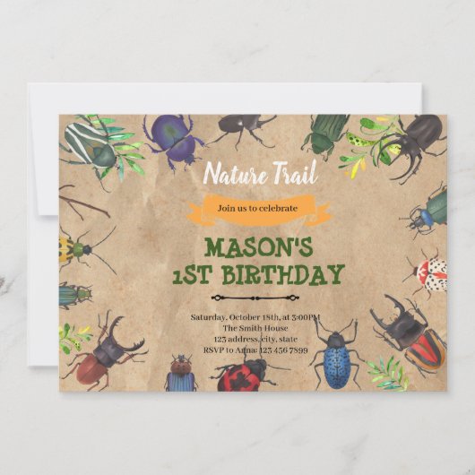  bugs-uitnodiging kaart (Voorkant)