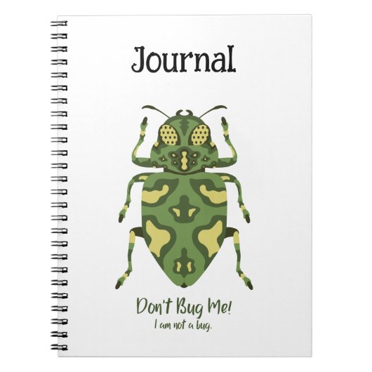 Bugs - val me niet lastig, ik ben geen insect, kev notitieboek (Voorkant)