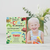 Bugs Verjaardag Uitnodiging Jongen Bugs Verjaardag (Staand voorkant)