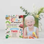 Bugs Verjaardag Uitnodiging Jongen Bugs Verjaardag (Staand voorkant)