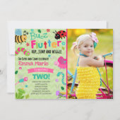 Bugs Verjaardag Uitnodiging Meisje Roze Bugs Party (Voorkant)