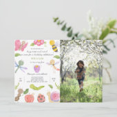 Bugs verjaardagsuitnodiging met foto kaart (Staand voorkant)