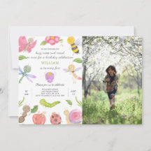 Bugs verjaardagsuitnodiging met foto