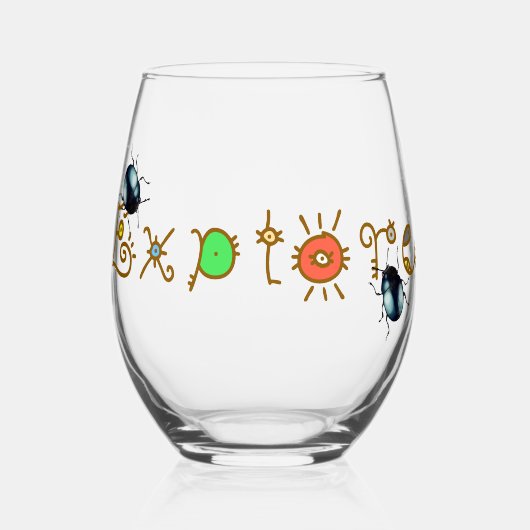 Bugs verkennen wijnglas zonder voet (Voorkant)