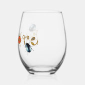 Bugs verkennen wijnglas zonder voet (Links)