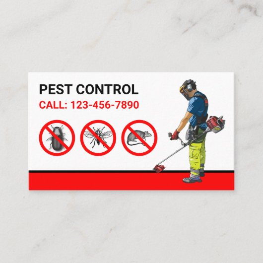 Bugs verwijderen Professional Pest Control Service Visitekaartje (Voorkant)