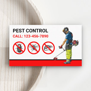 Bugs verwijderen Professional Pest Control Service Visitekaartje