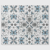 Bugs, zwart en blauw cadeaupapier (Vlak)