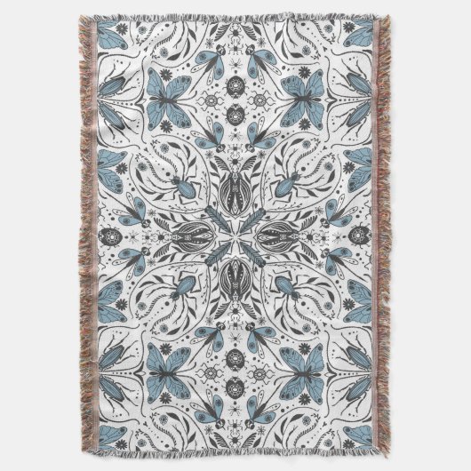 Bugs, zwart en blauw deken (Voorkant Verticaal)