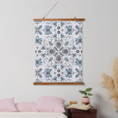 Bugs, zwart en blauw hangend wandkleed (Slaapkamer)