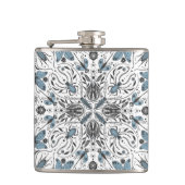 Bugs, zwart en blauw heupfles (Voorkant)