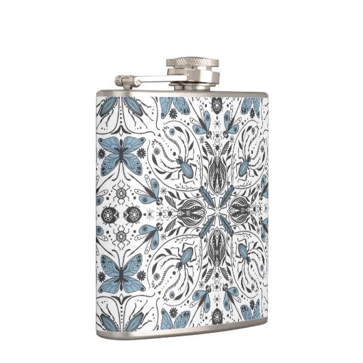 Bugs, zwart en blauw heupfles (Rechts)