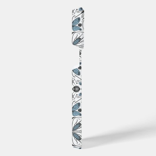 Bugs, zwart en blauw iPhone hoesje (Rechterkant)