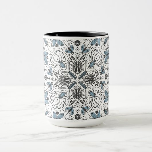 Bugs, zwart en blauw mok (Midden)