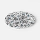 Bugs, zwart en blauw papieren bordje (Gekanteld)